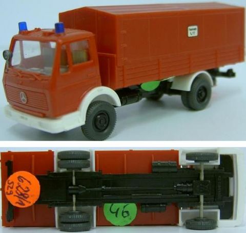Wiking 628/1, Feuerwehr LKW MB 1617 mit Plane w 46