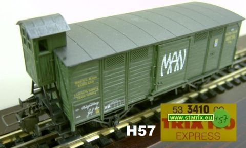 H57 / Trix Express 3410 bavarian Privatboxcar MAN