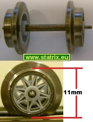 Trix Express 36669300 grauer Speichenradsatz 11mm Nadellager sehr gut