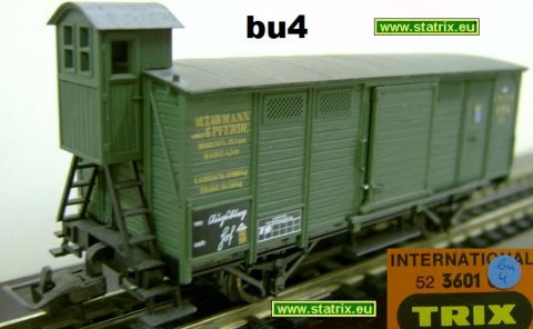 Trix Intl 3601 bayerischer gedeckter Güterwagen bu4 