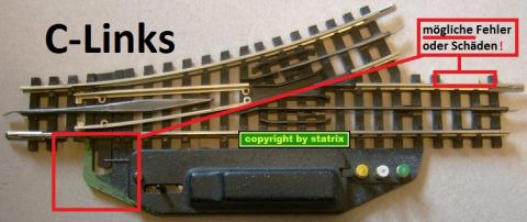 Trix Express 4361 einzelne Weiche Links (WLC)