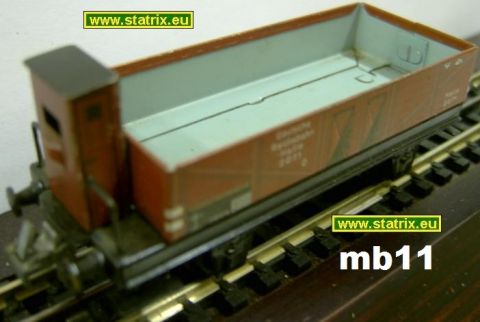 Trix Express 20/71 Niederbordwagen mit Bremserhaus, (mb11 1939