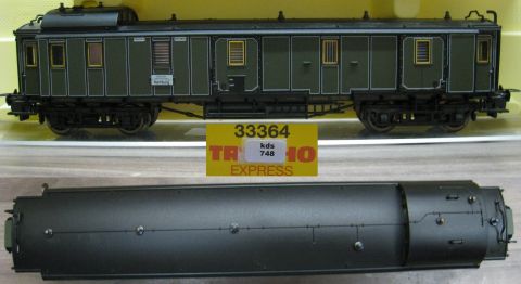 Trix Express 33364 Bayerischer Schnellzug Packwagen PPü (kds748)
