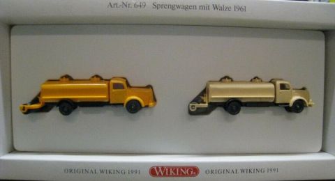 Wiking 649 Sprengwagen mit Walze Wiederauflage (ksg693)