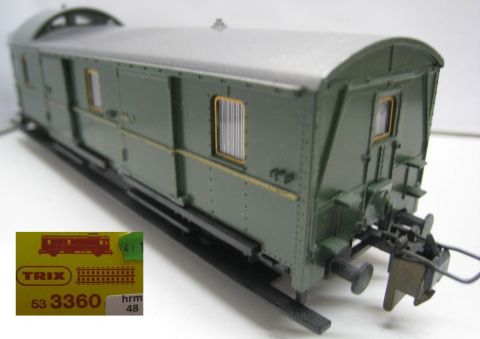 Trix Express 3360 Personenzug Packwagen Modell Pwi 23 (hrm48)