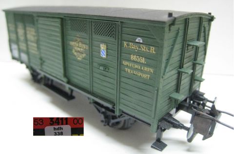 Trix Express 3411 bay gedeckter Güterwagen der BING Werke (hdh338) TOP/OV