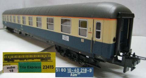 TI/TE 23415 1. Kl Abteilwagen Aüm 203 der DB. Ep IV, (mdm18) TOP/OV.