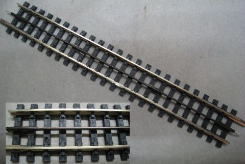 Trix Express 34304 Gerade 1/1 Länge 183,5 mm, Kupfer Mittelleiter, neuwertig. 