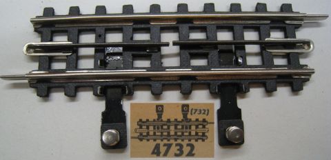 Trix Express 432 4732 Trenngleis gerade, 88mm, Mittelleiter getrennt