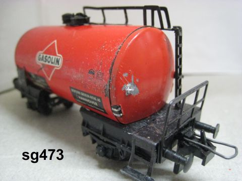 Trix Express 3430 Tankwagen GASOLIN 2-achsig (sg473) rundum bespielt o. OV.