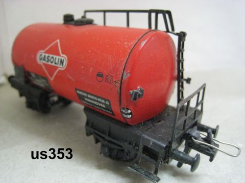 Trix Express 3430 Tankwagen GASOLIN 2-achsig (us353) eine Seite ausgeblichen o. OV.