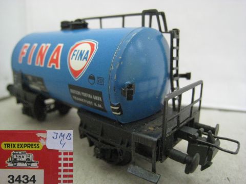 Trix Express 3434 Tankwagen FINA 2-achsig (jmb4) Top in OV Karton mit Einriss.