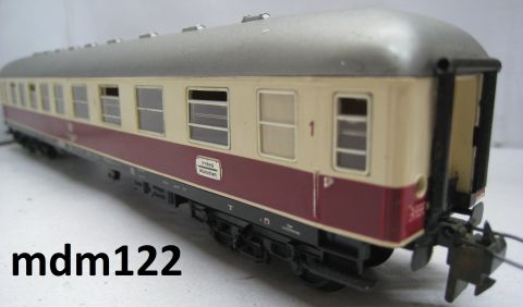 Trix Express 3385 D-Zugwagen 1. Klasse “Rheinpfeil” (mdm122) Gebrauchs Spuren, o OV.