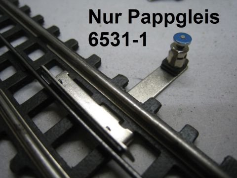 Trix Express 6535 -1 kurz Impulskontakt nur zum Pappschwellengleis sehr gut.