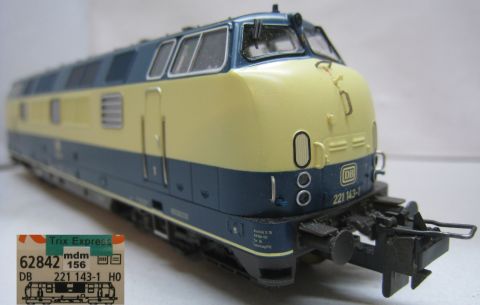 Roco/TE 62842 BR 221 143-1 türkis/beige der DB (mdm156) TOP/OV.
