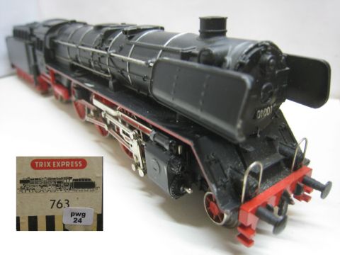 Trix Express 763 Dampf Lokomotive BR 01 001 (pwg24) seltene Version nur 1957-59, in OV