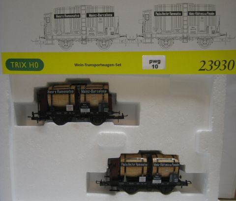 Trix 23930 2er Set Weinwagen (pwg10), echtholz Fässer TOP/OV