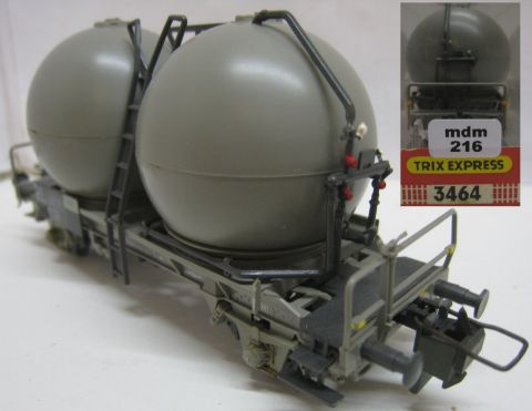 Trix Express 3464 Silowagen grau (mdm216) rundum Top in OV