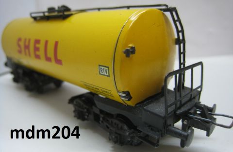 Trix Express 20/92S 496 3496  SHELL 1. Version o Muschel 4A (mdm204) mehrteilig verschraubte Drehgestelle, rundum nahezu neuwertig im Laschen Karton. Ohne Lasche.