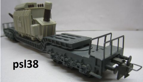 Trix Express 20/121T 497 3497 Tiefladewagen mit SIEMENS Trafo (psl38) sehr schön Erhalten o OV