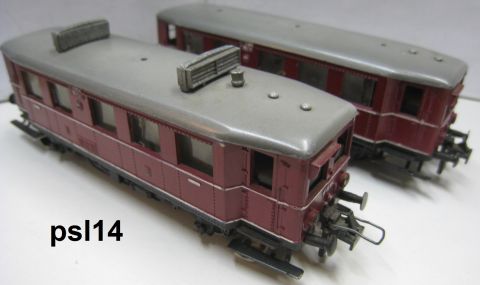 Trix Express 759 280 2280 Vt 75 Diesel Triebwagen mit Steuerwagen (psl14) Lichtwechsel weiß/rot, o OV.