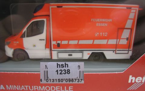 Herpa 096737 MB Sprinter 18 Feuerwehr ESSEN (hsh1238) TOP/OV