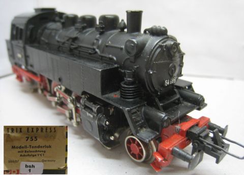 Trix Express 2203 Dampflokomotive BR 64 (bsh1) 1. Version, 1956-68, rundum schön Erhalten mit Box