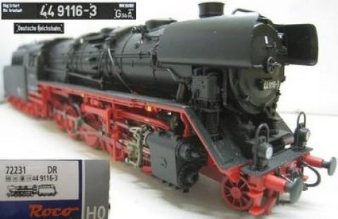 Roco 72231 BR 44 9116 mit Kohlenstaubtender der Deutschen Reichsbahn. Epoche IV TOP/OV
