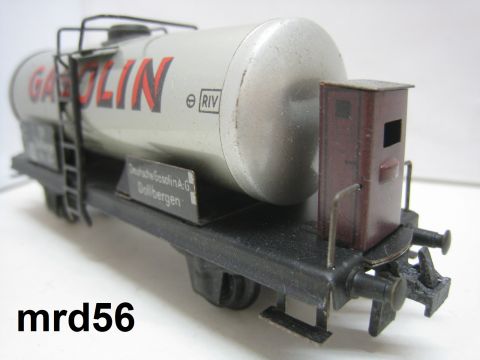 Trix Express 20/78G Tankwagen GASOLIN silber 2A m Brh (mrd56) nur 1950-59 Unterrostungen am Kessel und hinteren Deckel sonst schön, o OV
