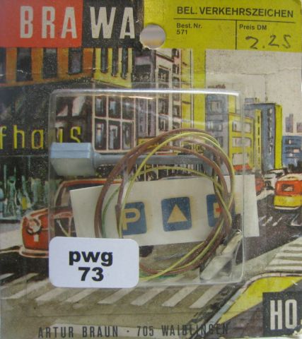 Brawa 571 Beleuchtetes Verkehrszeichen (pwg73), ungeöffnet TOP/OV