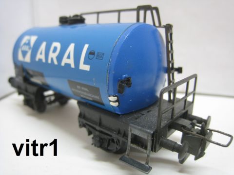 Trix Express 3428 Tankwagen ARAL 2A (vit1) blau B&V Signet mit Begrenzungsecken, komplett und sehr gut Erhalten, o OV