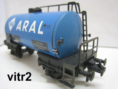 Trix Express 3428 Tankwagen ARAL 2A (vit2) blau B&V/ARAL Signet, mit Begrenzungsecken, komplett und sehr gut Erhalten, o OV