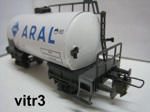 Trix Express 3428 Tankwagen ARAL 2A (vit3) weiß  B&V/ARAL Signet, ohne Begrenzungsecken, o OV
