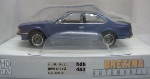 Brekina 24351 BMW 635 Csi blau met 1/87 (hdh453) TOP/OV