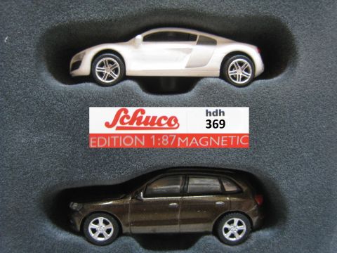 Schuco 45 249 0200 1/87 Edition Magnetic Audi R8 + Audi Q7 (hdh369) TOP/OV