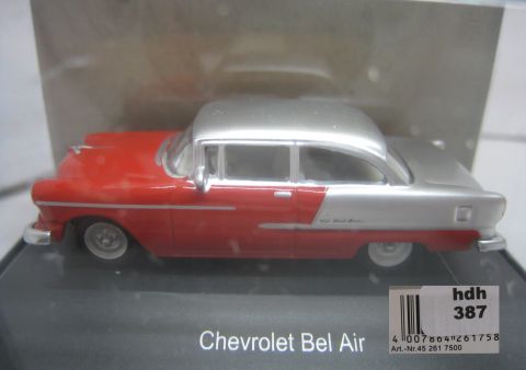 Schuco 1/87 45 261 7500 Chevrolet Bel Air rot/silber (hdh387) TOP/OV