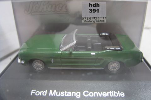 Schuco 1/87 261185 Ford Mustang Convertible grün(hdh391) TOP/OV