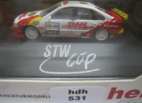 Herpa 037235 Honda Accord STW Cup DHL  Werner (hdh531) TOP/OV
