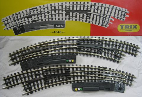 Trix Express 34343 1 Paar Bogen-Weichen die Weichen waren noch nie im Einsatz, TOP/OV