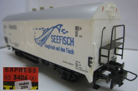 Trix Express 3406 Kühlwagen (mdm250) minimale Gebrauchsspuren am Dach, sonst sehr schön in OV