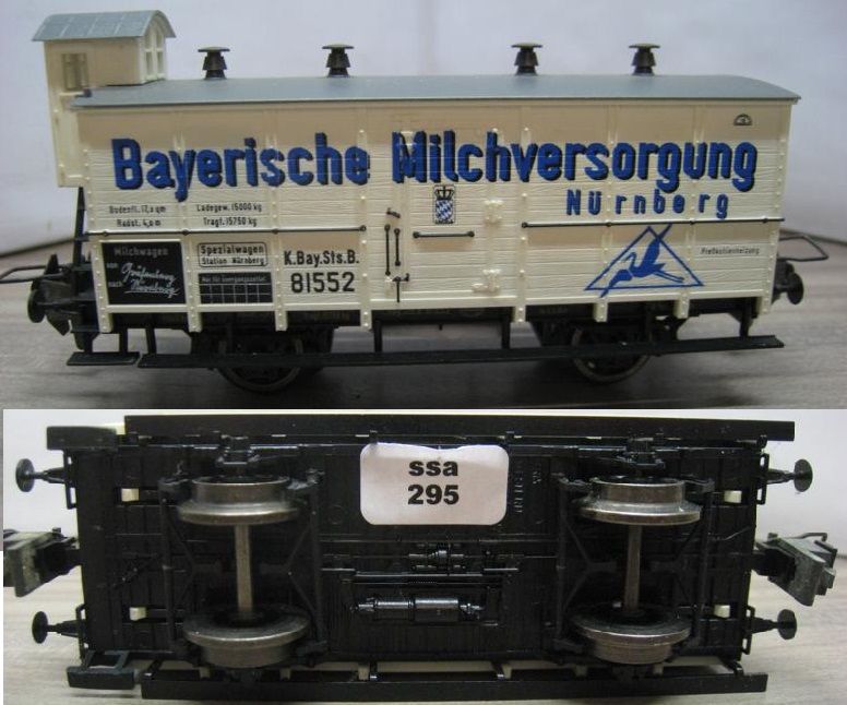 ged TRIX Express 3405 Güterw. MDR H0 OVP BrHs "Bayerische Milchversorgung"