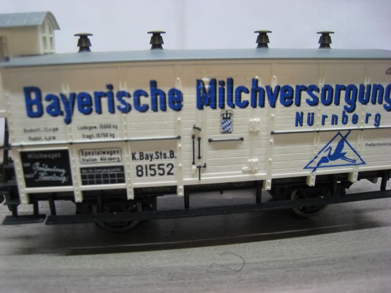 ged TRIX Express 3405 Güterw. MDR H0 OVP BrHs "Bayerische Milchversorgung"