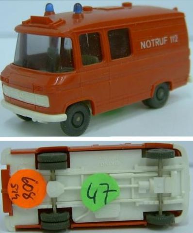 Wiking 608/1, Feuerwehr RTW MB-Binz w 47