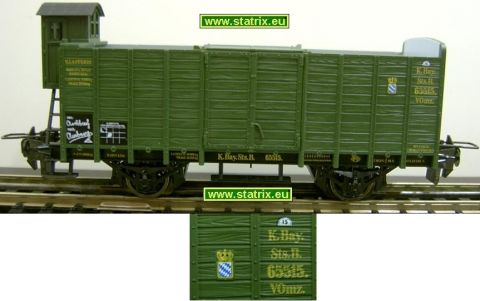 Trix Express 3404 bay. Hochbordwagen mit Bremserhaus H52