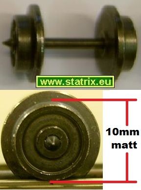 Trix Express Radsatz Durchmesser 10mm Spitzlager