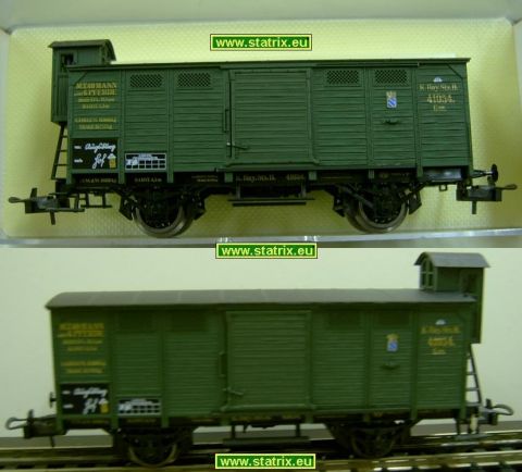 Trix Intl 3601 bayerischer gedeckter Güterwagen bu4 