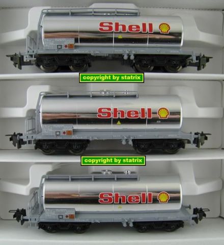 Trix Express 31354 3er Set Chrom Kesselwagen Shell der SBB (rwg12) NUR 1998