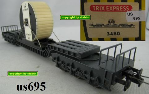 Trix Express 3480 Schwertransport mit Kabelrolle (us695)