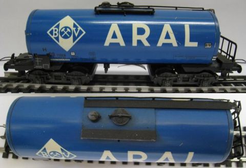 Trix Express 494 3494 4A Tankwagen B&V ARAL blau OV (rwg150)