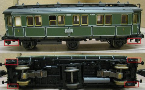 Trix Express 3335 bayerischer 3A I-II Kl Schnellzugwagen AB (kds)